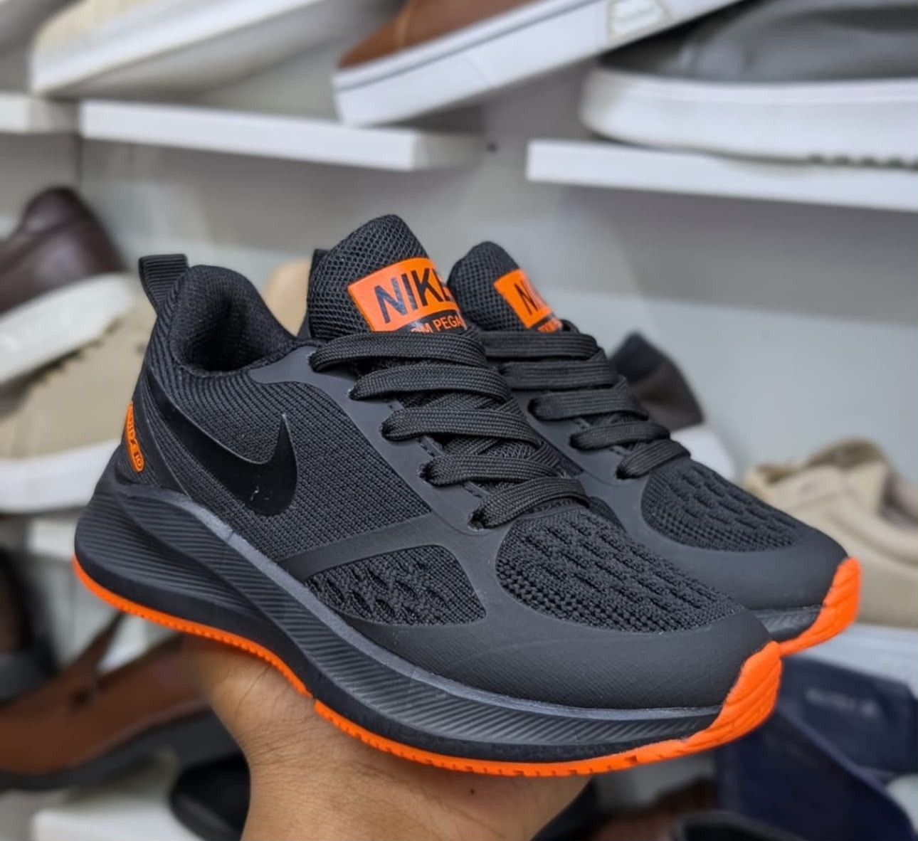 Nike Zoom Black and Orange Sneakers image 2