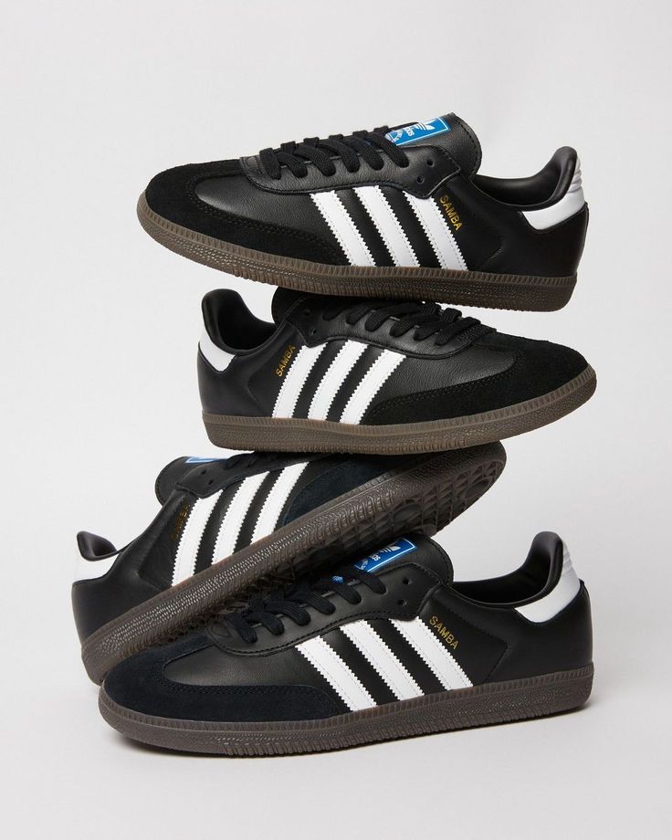 Adidas samba black white stripes image 3