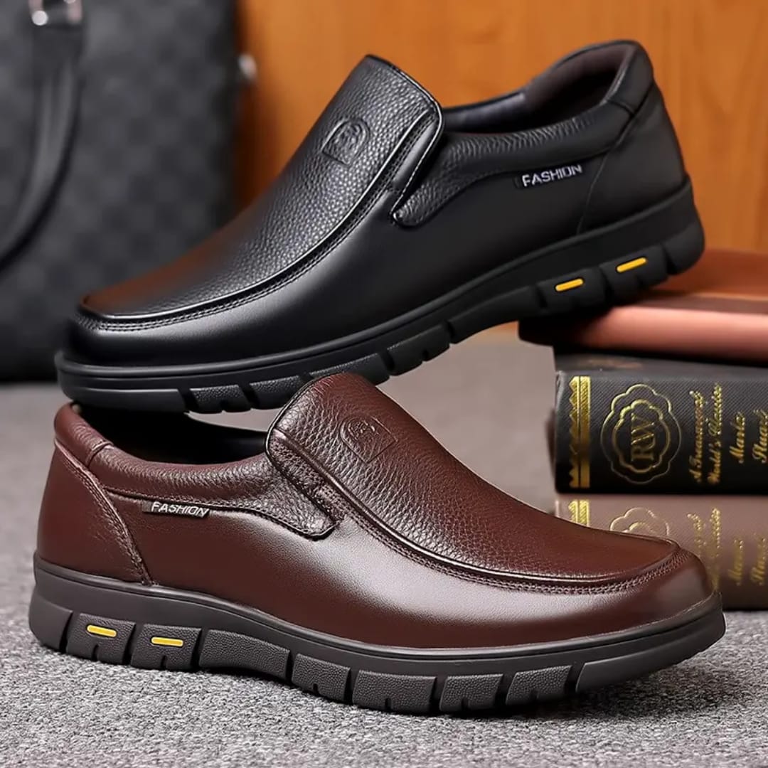Laceless Coffee Brown Casual Shoes image 3