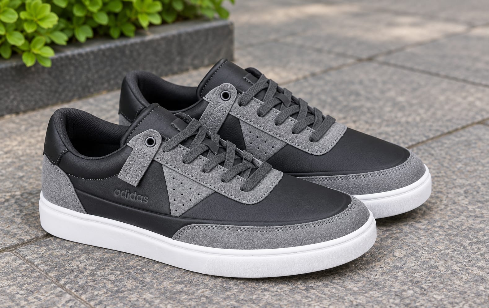 Adidas Men's Grey-Black Casual Sneakers - Adidas Casuals | Mars Collection