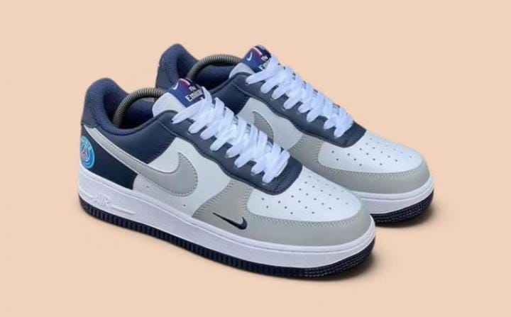 Air Force PSG Custom Sneakers – White & Blue image 2